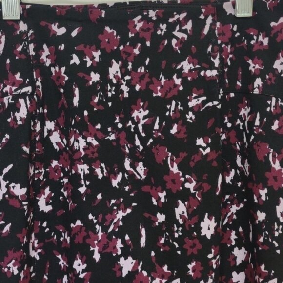 LYSSE lined stretch black and purple midi skirt, like new condition, size M - Picture 3 of 7